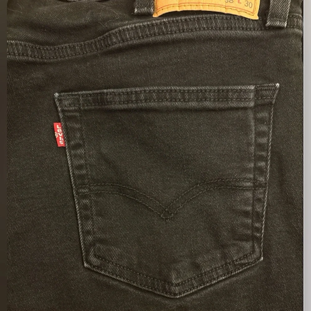 Levi's Men's Slim Straight Jeans in Black - Picture 5 of 13